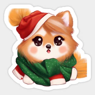 Cute Pomeranian Drawing Sticker